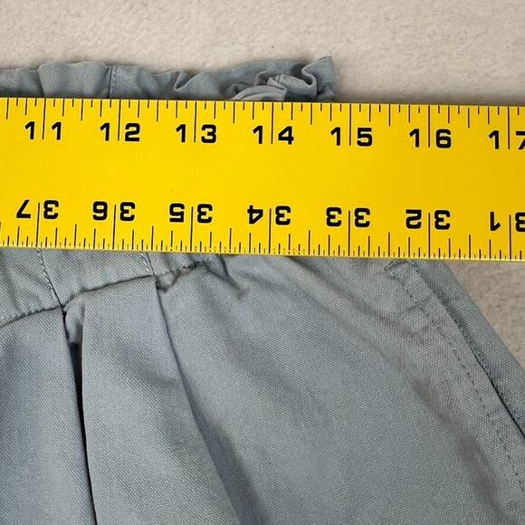 ee:some Capris Womens L Cotton Light Blue Culottes Wide Leg Elastic Waist - Picture 6 of 9